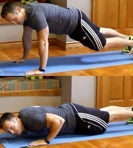 A simple pushup.