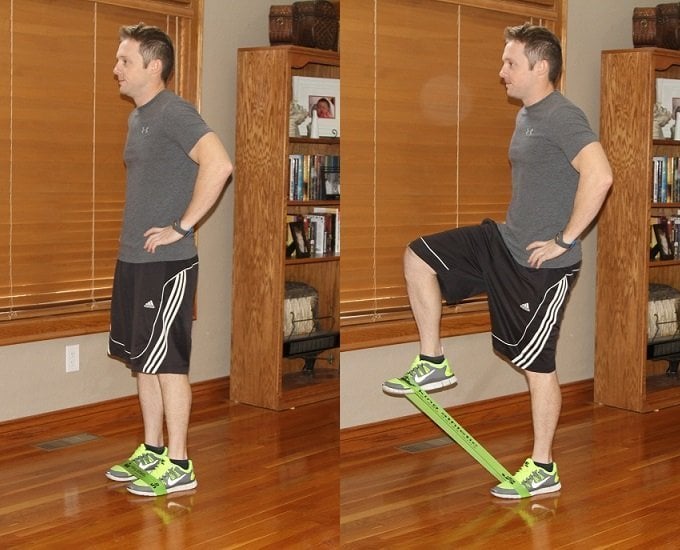 King Athletics DIY Lower Body Band Workout Leg Raise 2