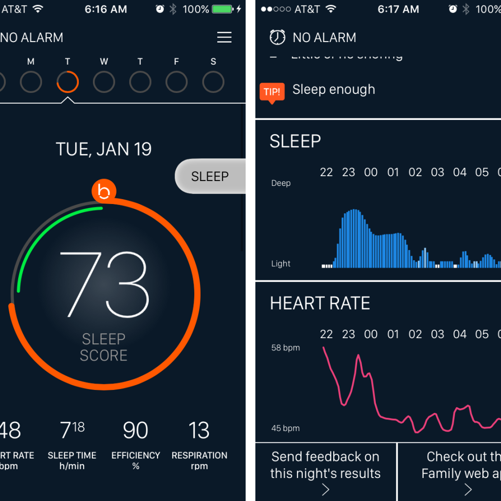Best Sleep tracker Beddit Review Analytics