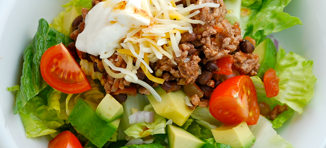 taco salad with beef