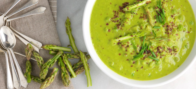 pea and asparagus soup