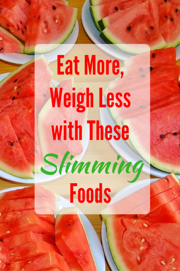 Are there such things as slimming foods? Check out this list of slimming foods that can help you eat more while weighing less! Nutrition at its finest!