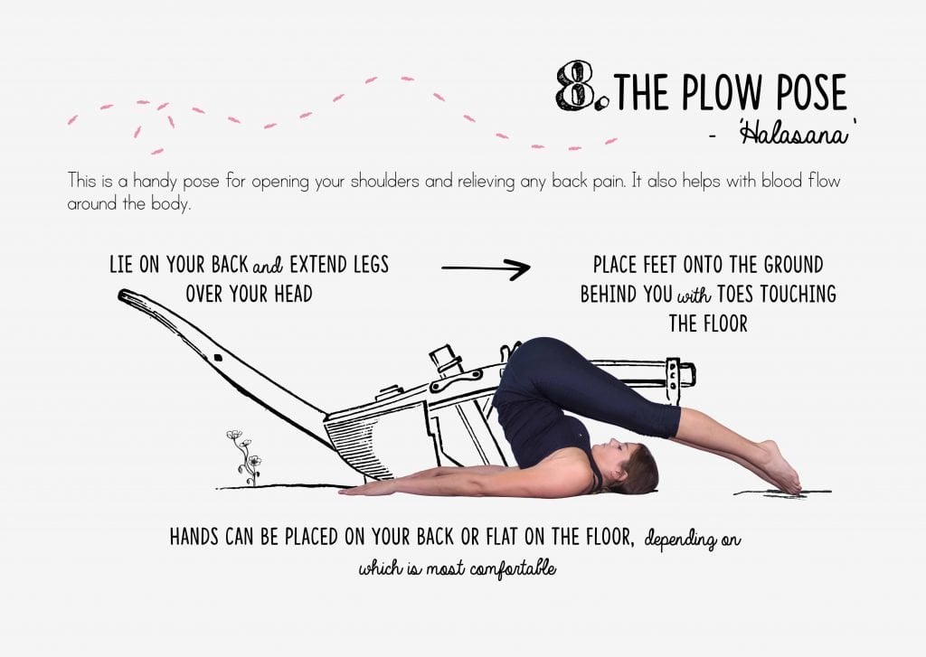 bedtime yoga, relaxation, plow