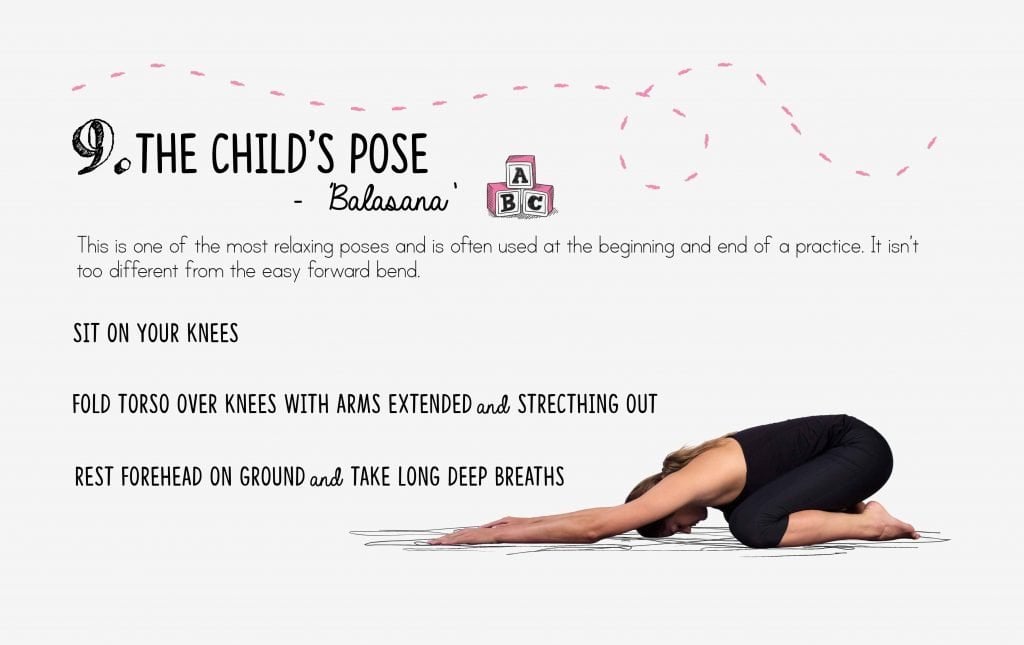 bedtime yoga, relaxation, child's pose