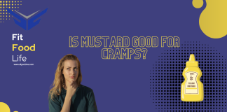 Infographic with image of woman thinking, image of mustard bottle