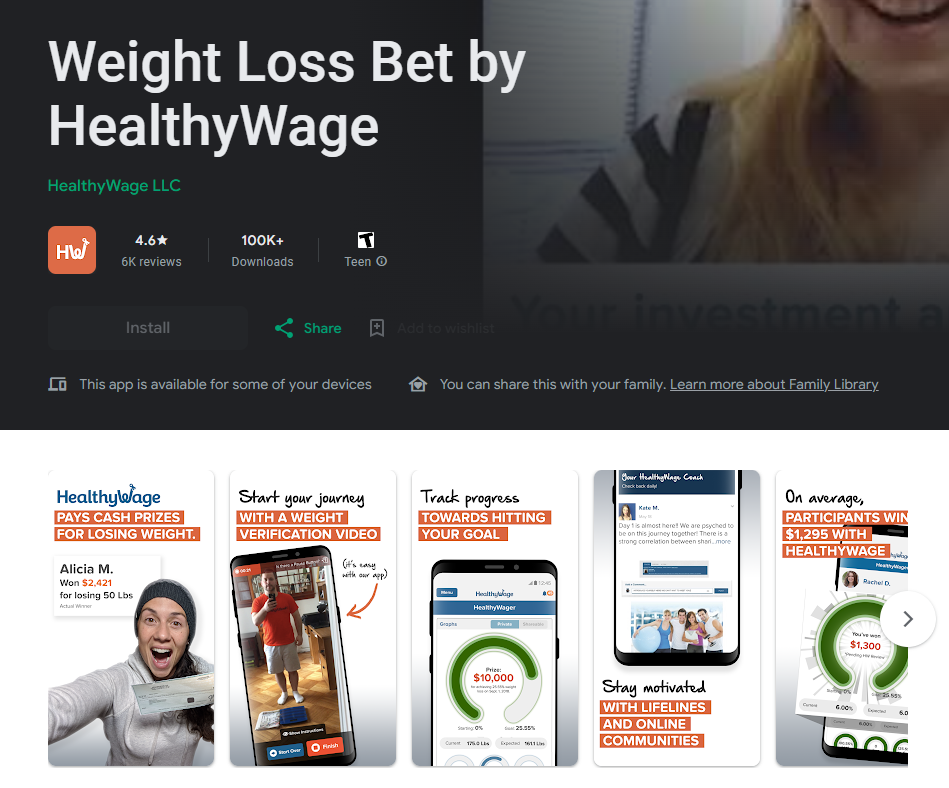 Healthy wage app